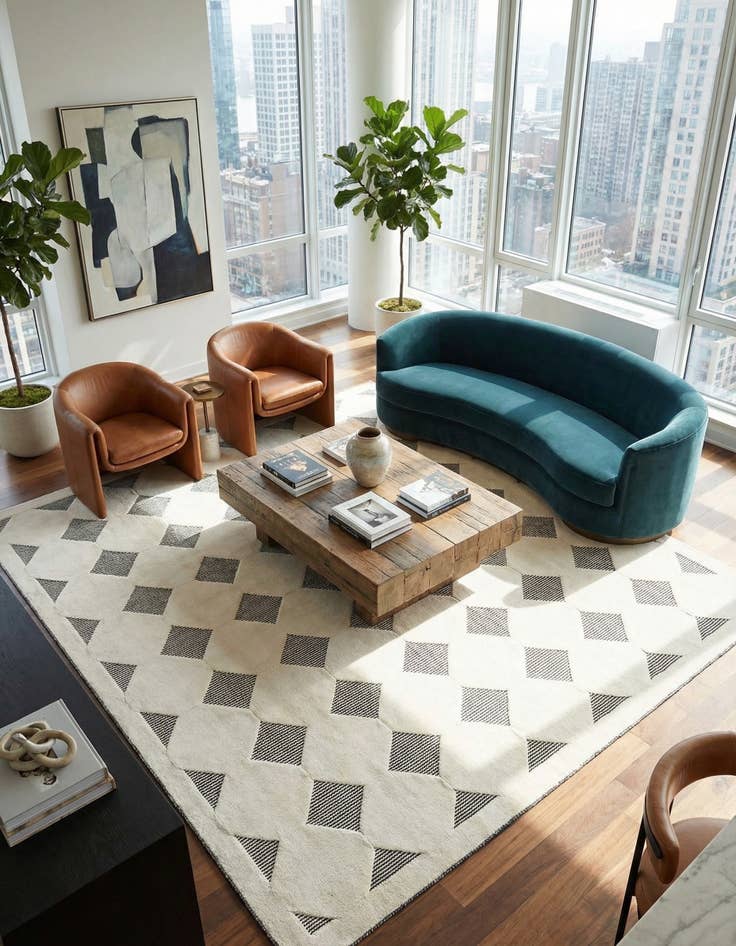 Detail image of 10' x 10' Prismatic Square Rug