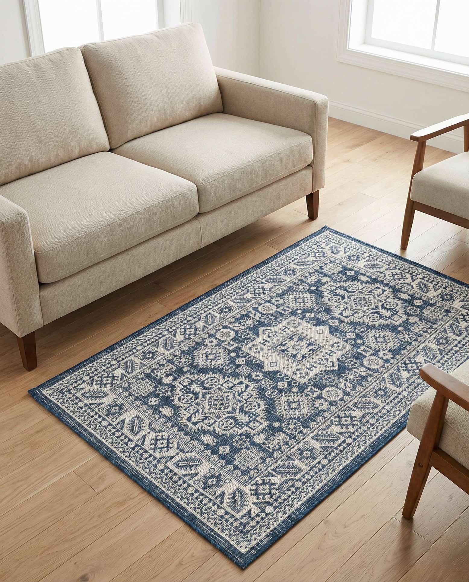 3' x 5' 3 Easy-Clean Aztec Indoor / Outdoor Rug