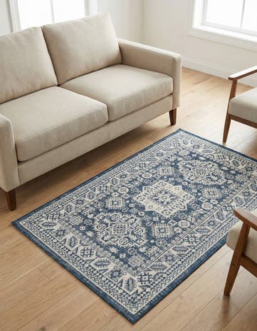 3' x 5' 3 Easy-Clean Aztec Indoor / Outdoor Rug