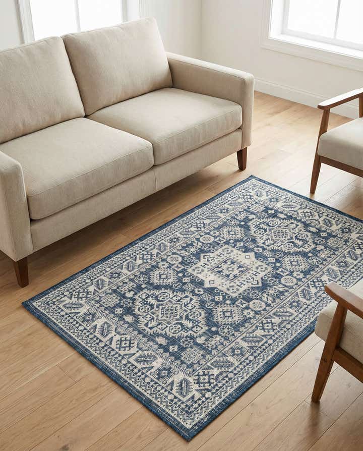 3' x 5' 3 Easy-Clean Aztec Indoor / Outdoor Rug