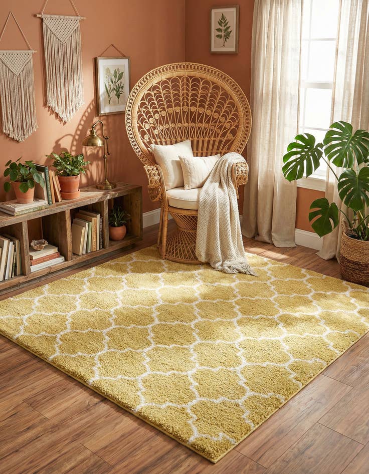 Detail image of 8' x 8' Moroccan Shag Square Rug