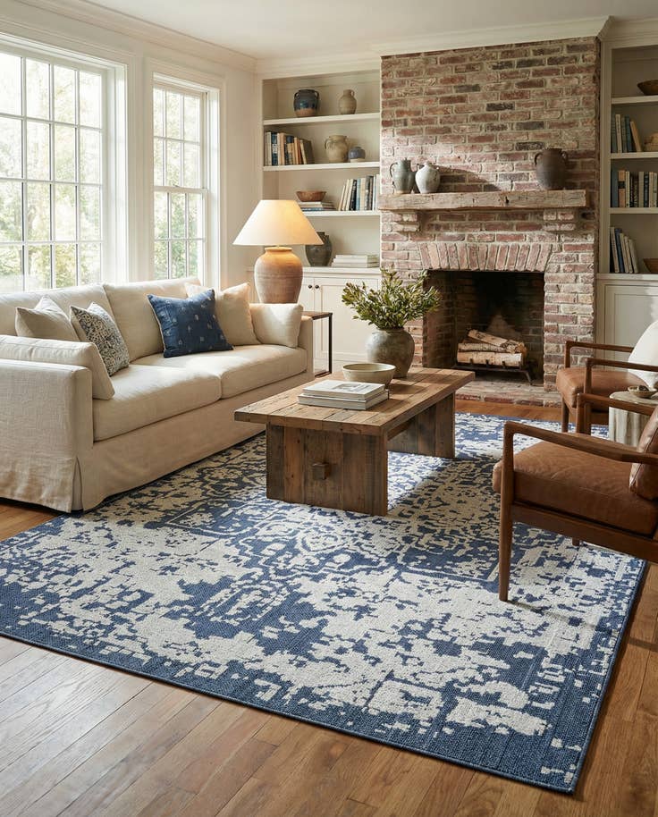 Detail image of 10' x 14' 1 Easy-Clean Traditional Indoor / Outdoor Rug