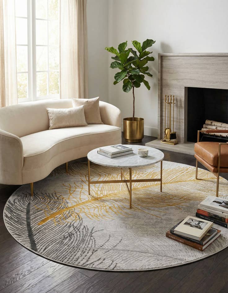 Detail image of 5' 3 x 5' 3 Finsbury Round Rug