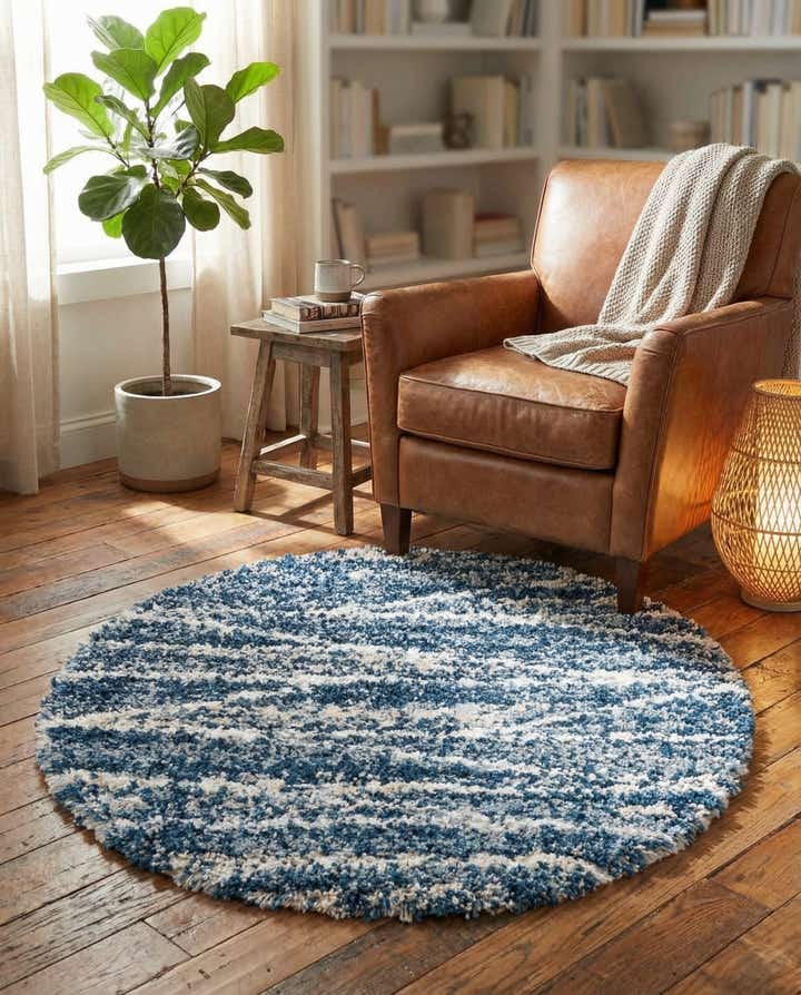 3' 3 x 3' 3 Serenity Shag Round Rug