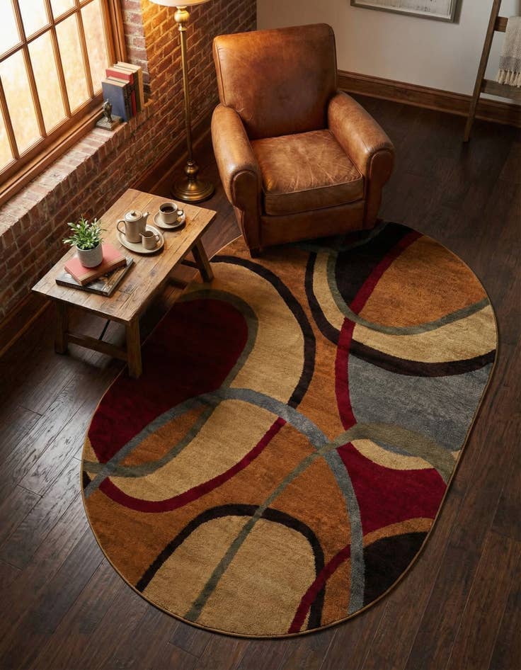 Detail image of 5' 3 x 8' Cafe Oval Rug