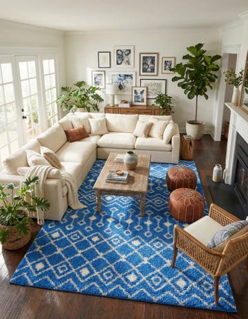 10' 8 x 14' Moroccan Trellis Shag Rug