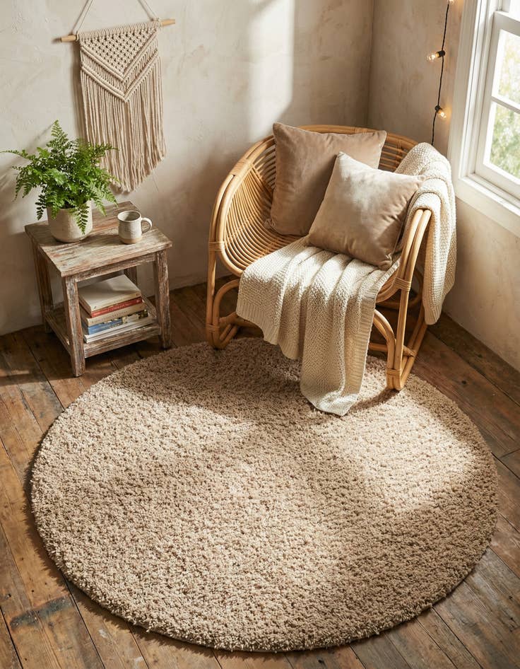 Detail image of  4' x 4' Everyday Shag Round Rug