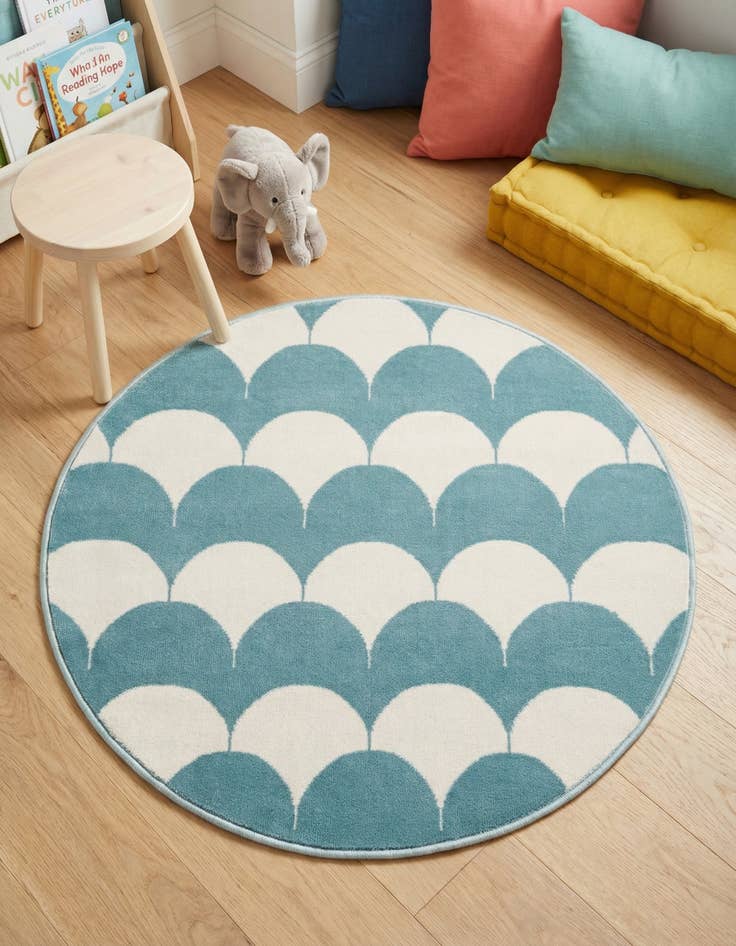 Detail image of 3' x 3' Whimsy Kids Round Rug