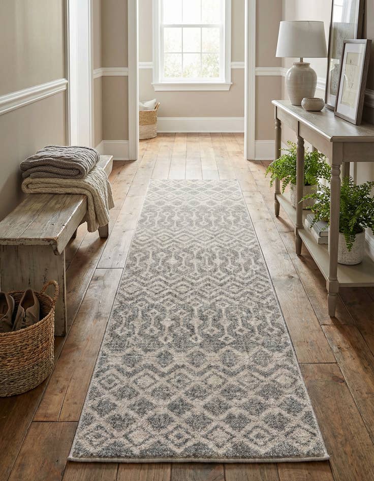 Detail image of 2' x 6' Eco Trellis Runner Rug