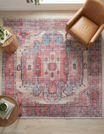 7' 10 x 7' 10 Washable Maahru Square Rug