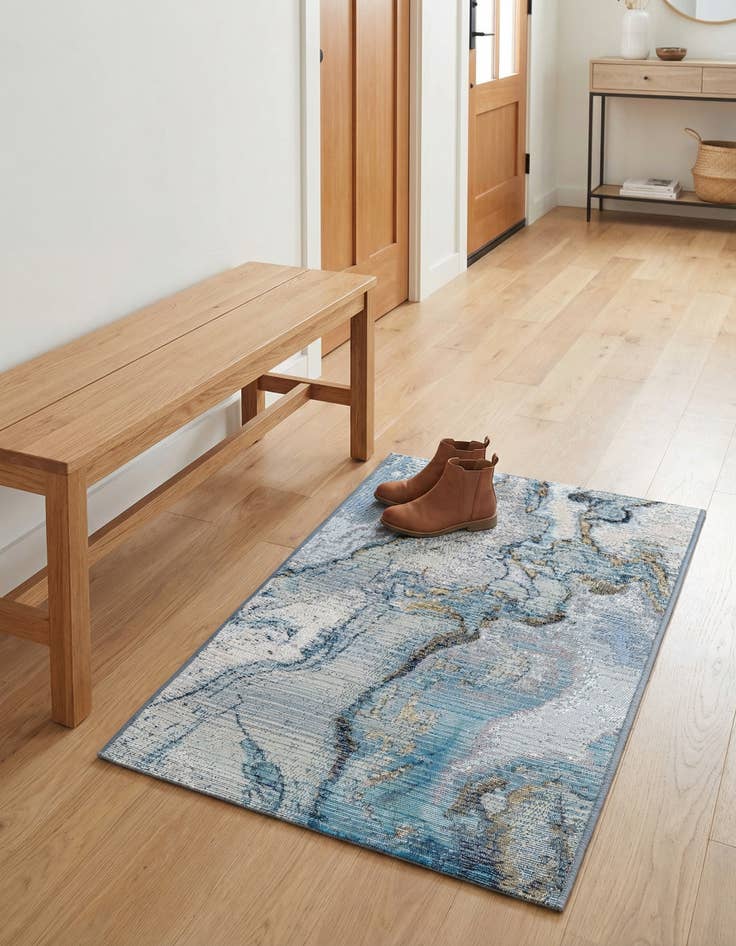 Detail image of 2' x 3' Washable Modern Indoor / Outdoor Rug