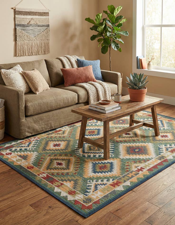 Detail image of 5' 3 x 7' 7 Easy-Clean Baja Indoor / Outdoor Rug