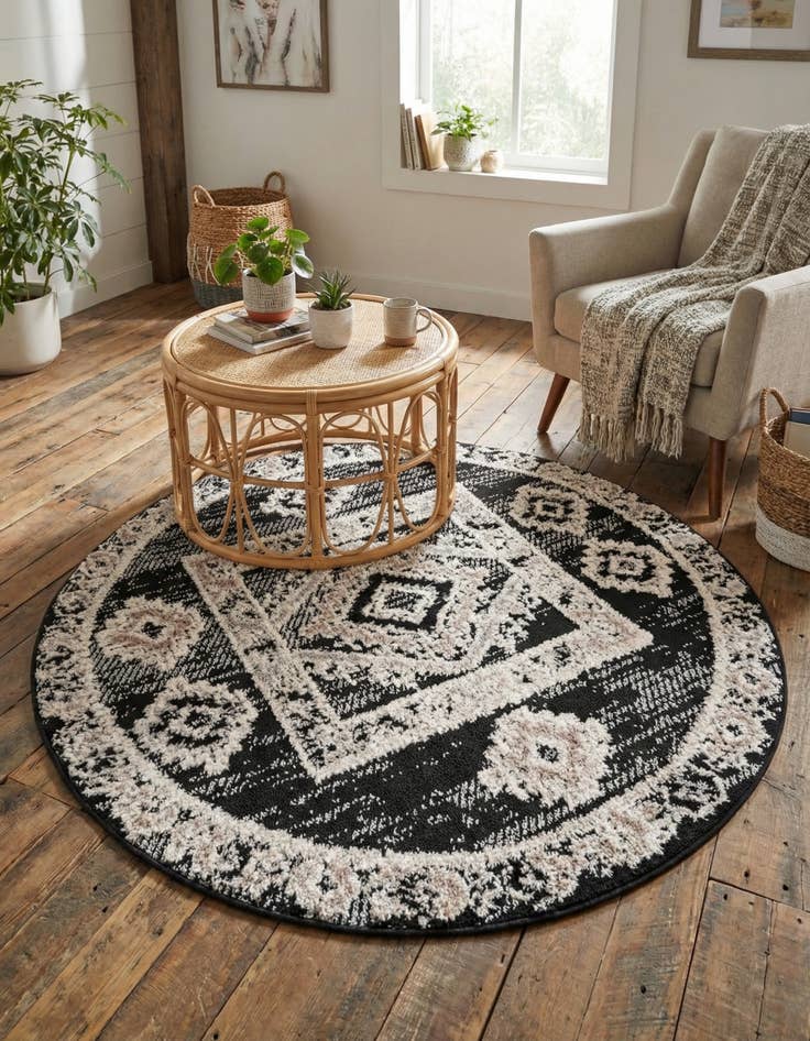 Detail image of 4' x 4' Cherokee Round Rug