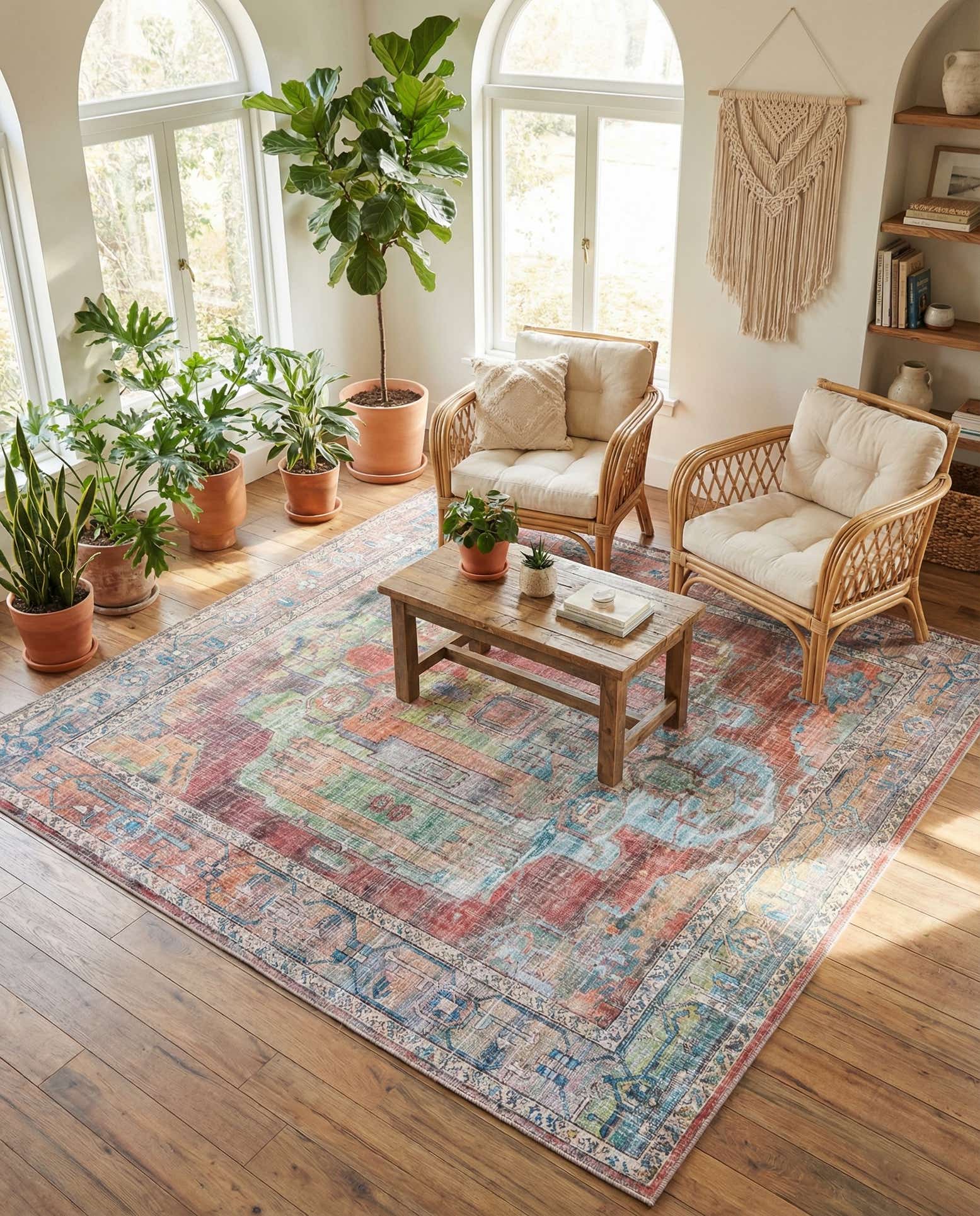 7' 10 x 7' 10 Washable Maahru Square Rug