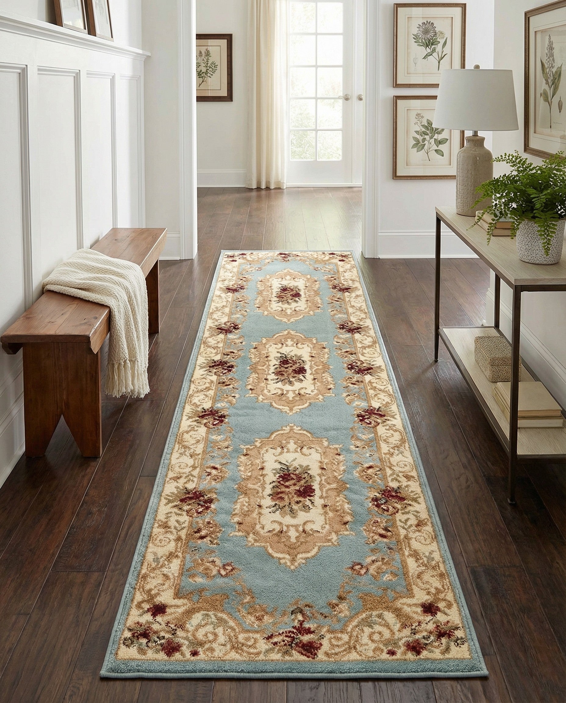 2' x 7' Classic Aubusson Runner Rug