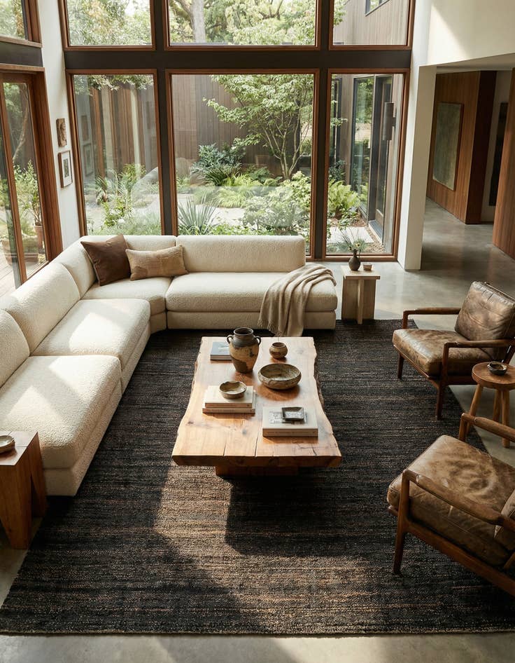 Detail image of 10' x 14' 1 Hand Woven Palm Beach Jute Rug