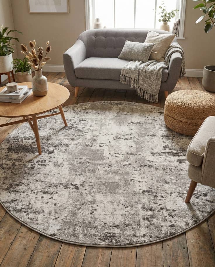 Detail image of 5' x 5' Aurora Round Rug