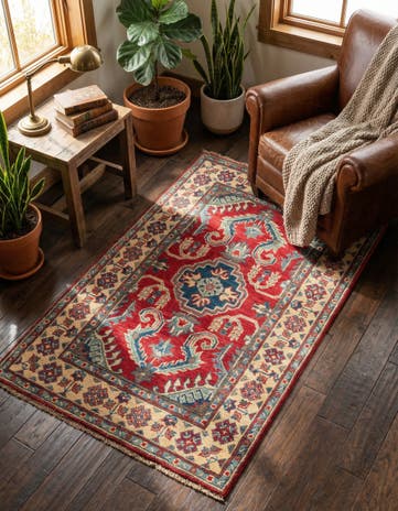 2' 8 x 4' 3 Hand Knotted Kazak Rug