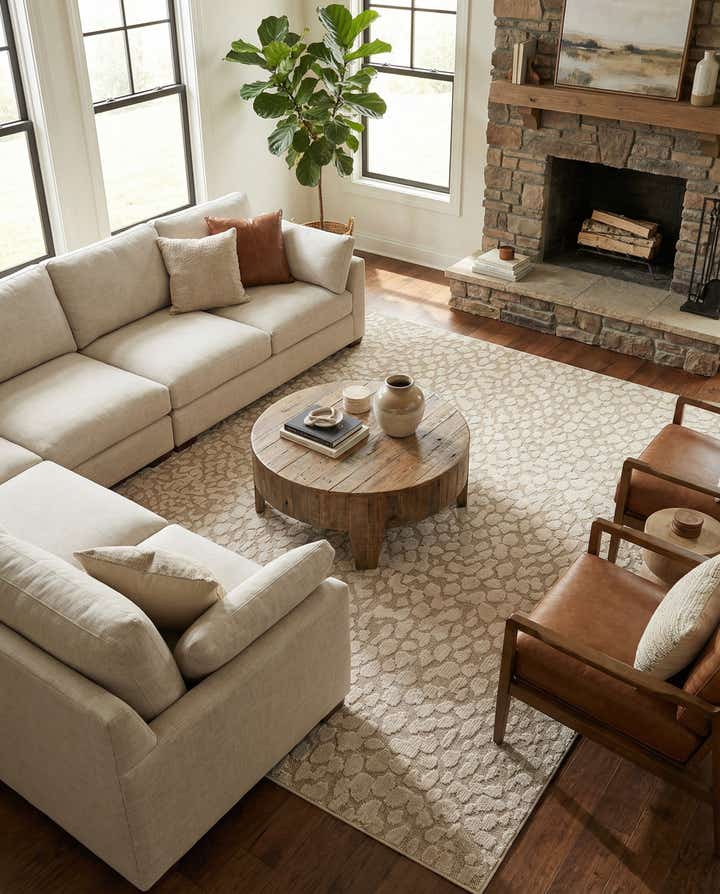 10' x 14' 1 Easy-Clean Safari Indoor / Outdoor Rug