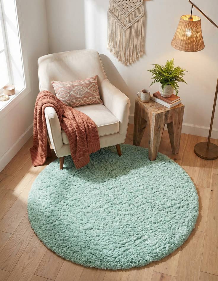 Detail image of 4' x 4' Infinity Shag Round Rug