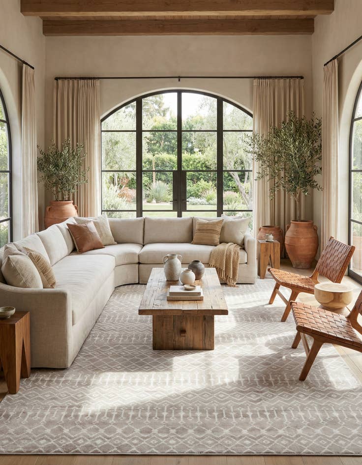 Detail image of 10' 8 x 16' 5 Kasbah Trellis Rug