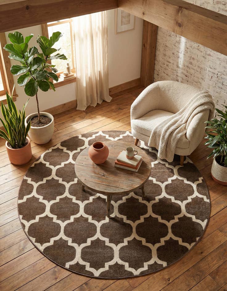 Detail image of 6' x 6' Trellis Round Rug