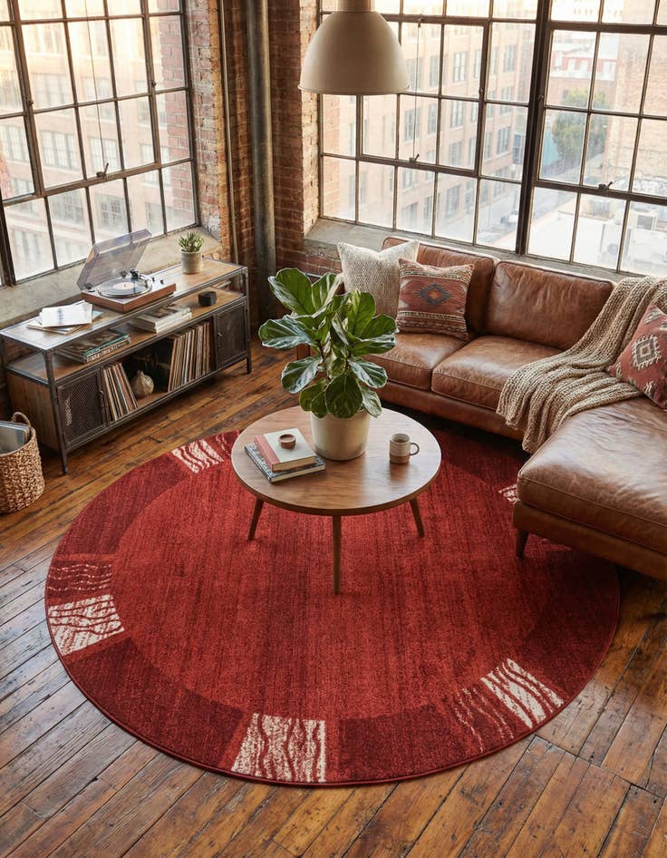 Detail image of 7' 10 x 7' 10 Angelica Round Rug