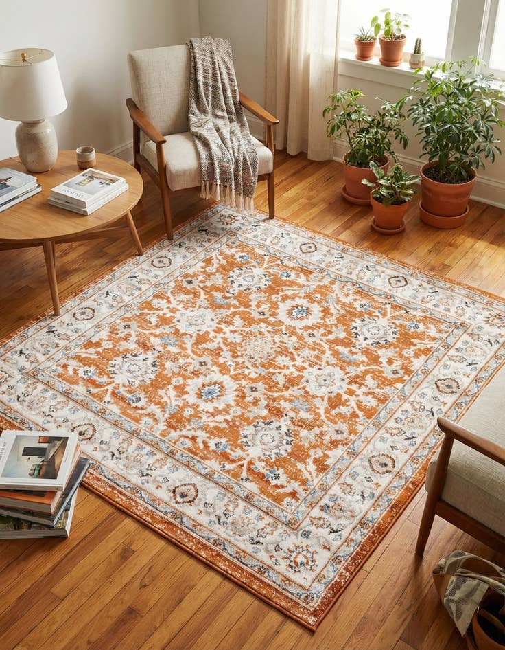 Detail image of  5' 3 x 5' 3 Charlotte Square Rug