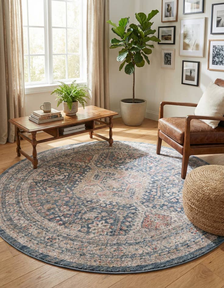 Detail image of 6' x 6' Noble Round Rug