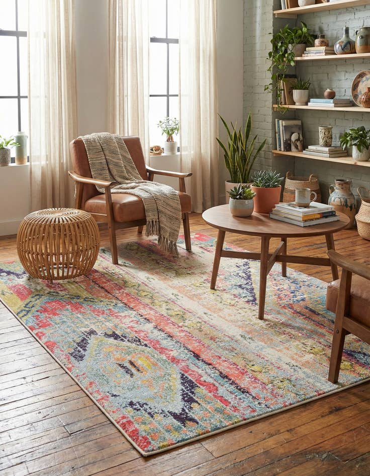 Detail image of 4' x 6' Washable Mesa Rug