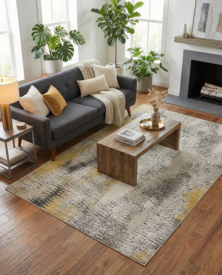 5' x 8' Easy-Clean Modern Indoor / Outdoor Rug
