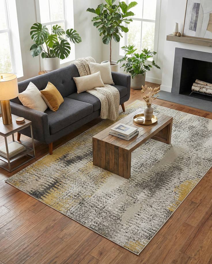 Detail image of 5' x 8' Easy-Clean Modern Indoor / Outdoor Rug