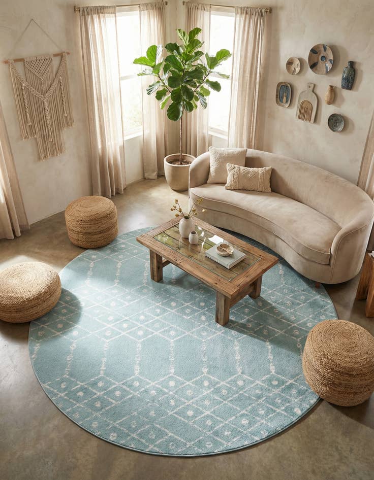 Detail image of 10' x 10' Paxon Trellis Round Rug