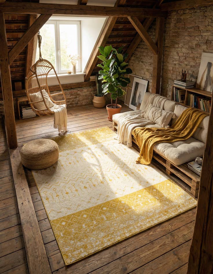 Detail image of 7' 10 x 10' Moroccan Trellis Rug