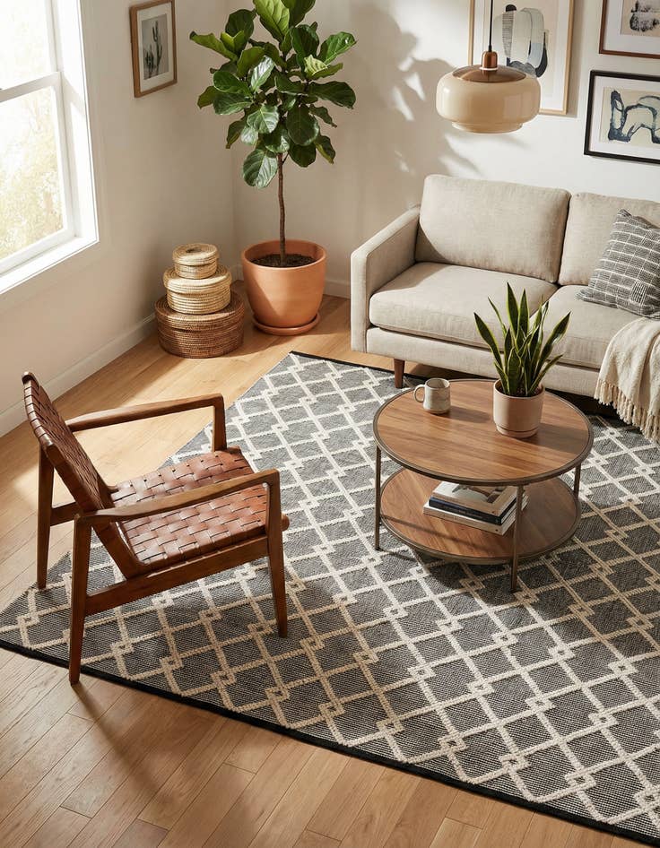 Detail image of 8' x 8'  Hand Knotted Jill Zarin Dorset Square Rug