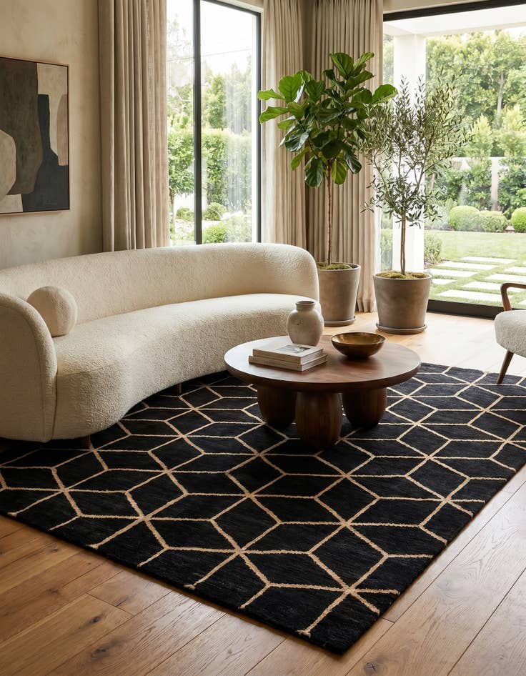 Detail image of 6' 9 x 10' 4 Hand Knotted Darya Wool Rug
