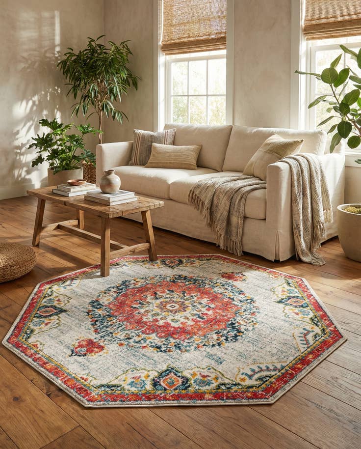 Detail image of 7' 10 x 7' 10 Madeline Octagon Rug