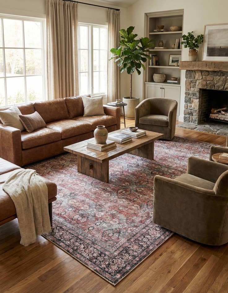 Detail image of 9' 5 x 13' 1 Washable Timeless Rug