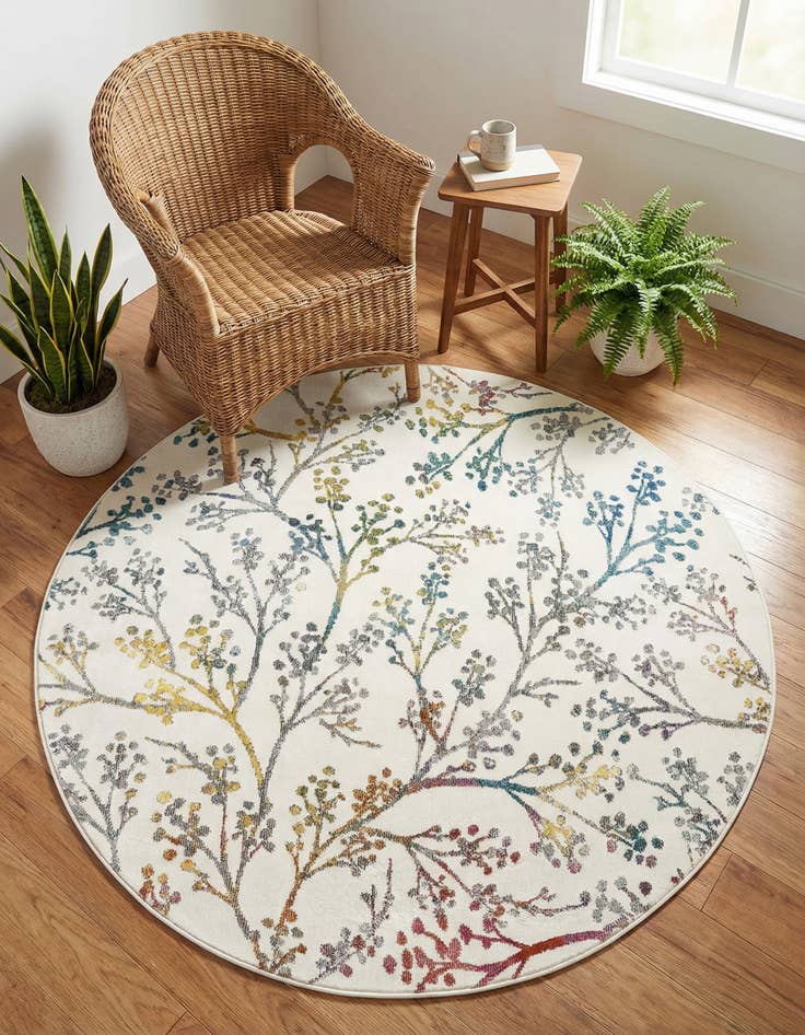 Detail image of 5' 3 x 5' 3 Blossom Round Rug