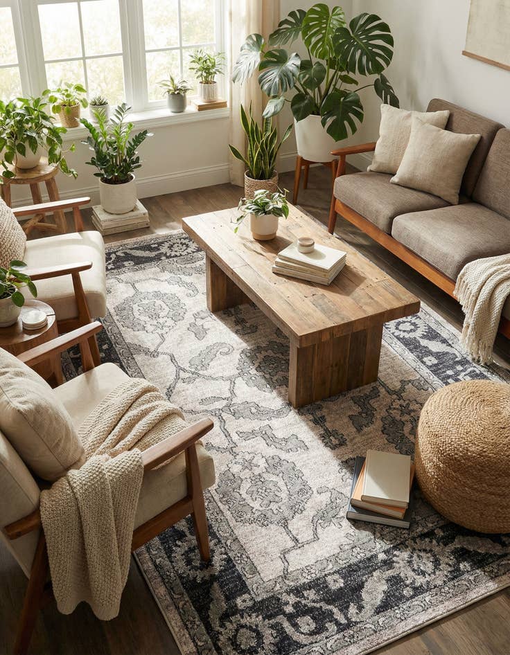 Detail image of 5' 3 x 8' Eco Traditional Rug