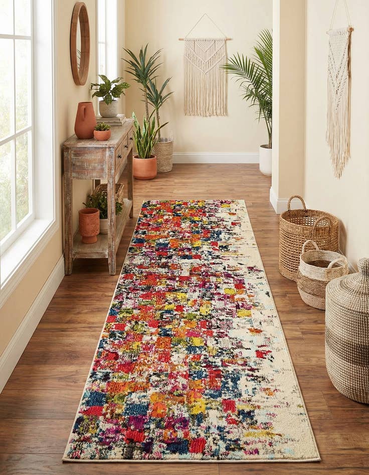 Detail image of 2' 2 x 6' 9 Washable Hyacinth Runner Rug