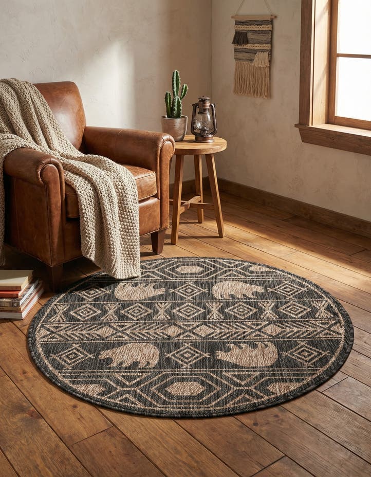 3' x 3' Easy-Clean Southwestern Indoor / O...