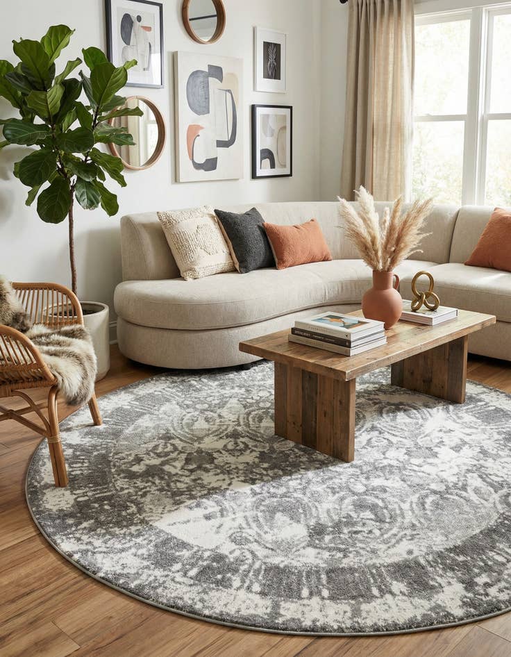 Detail image of 7' 10 x 7' 10 Venice Round Rug