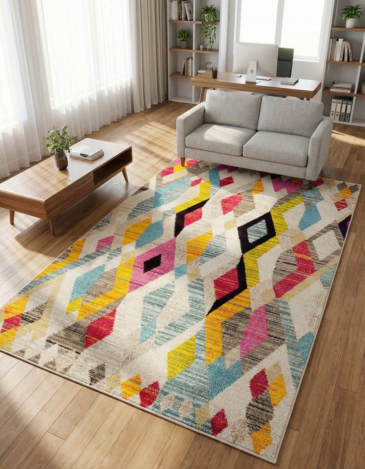 Detail image of 5' x 8' Washable Mesa Rug