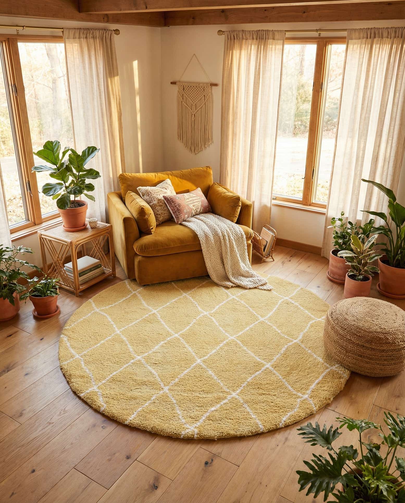 8' x 8' Moroccan Shag Round Rug