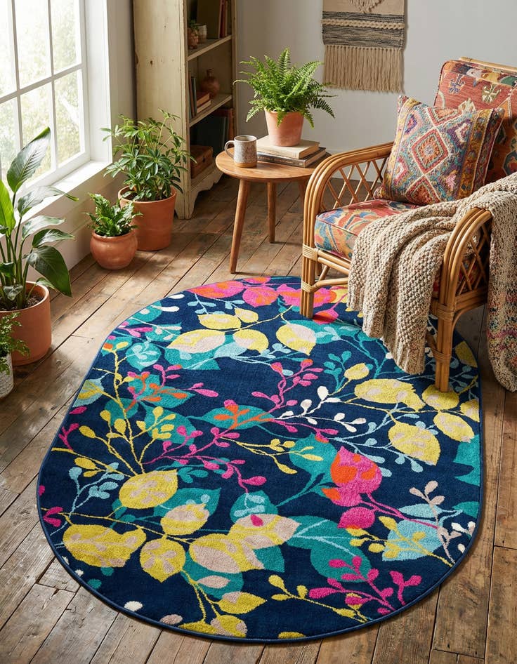 Detail image of 4' x 6' Azalea Oval Rug