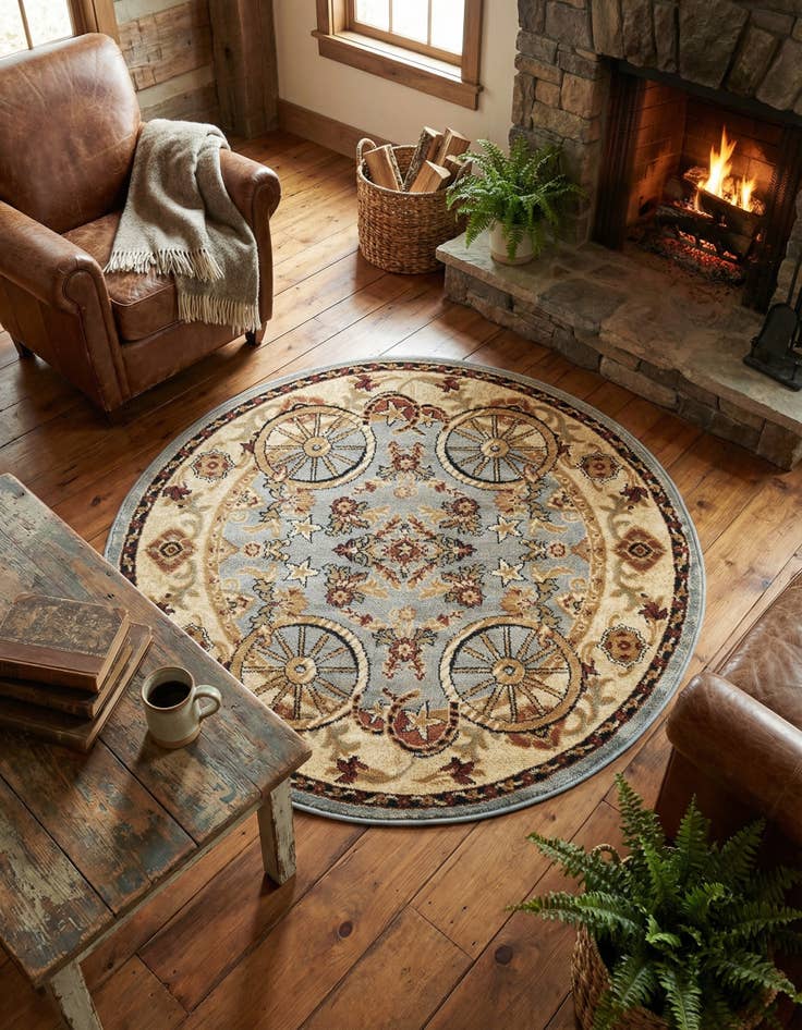 Detail image of 4' x 4' Pioneer Round Rug