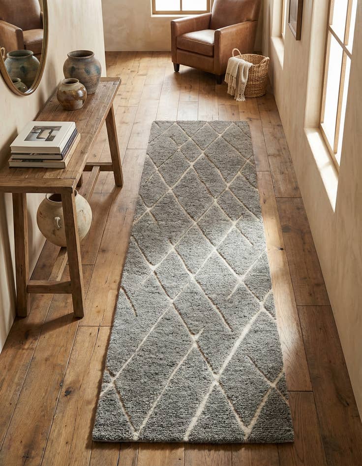 Detail image of 2' 7 x 10' Atlas Moroccan Wool Runner Rug