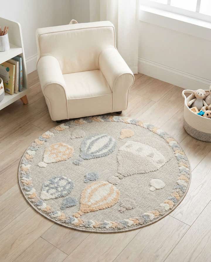 3' x 3' Whimsy Kids Round Rug