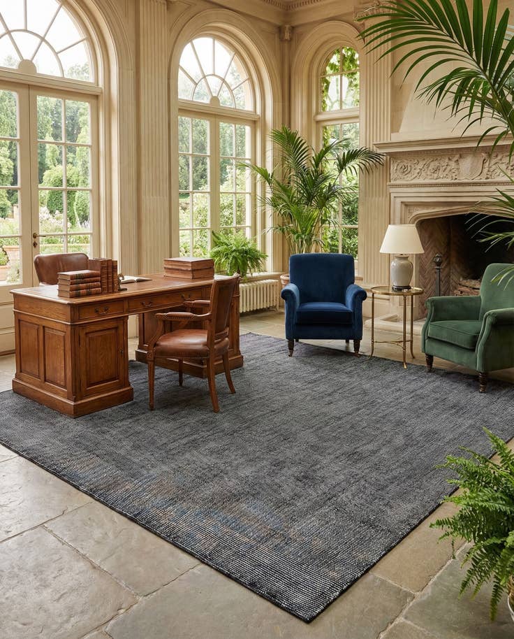 Detail image of 10' x 10' Hand Woven Jill Zarin English Manor Farmhouse Wool Square Rug